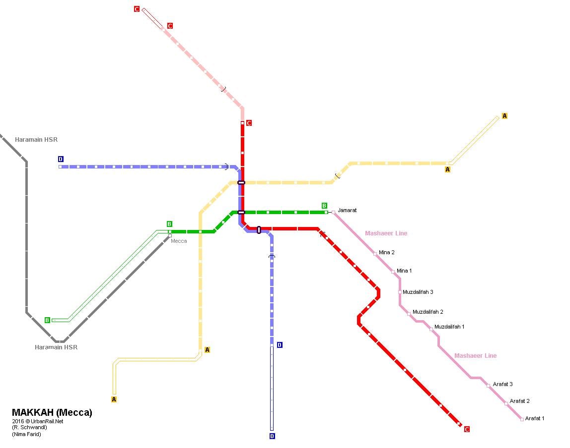 Mekke metro haritası