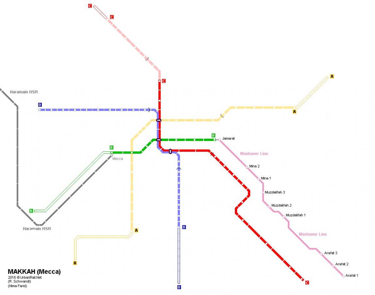Mekke metro haritası 